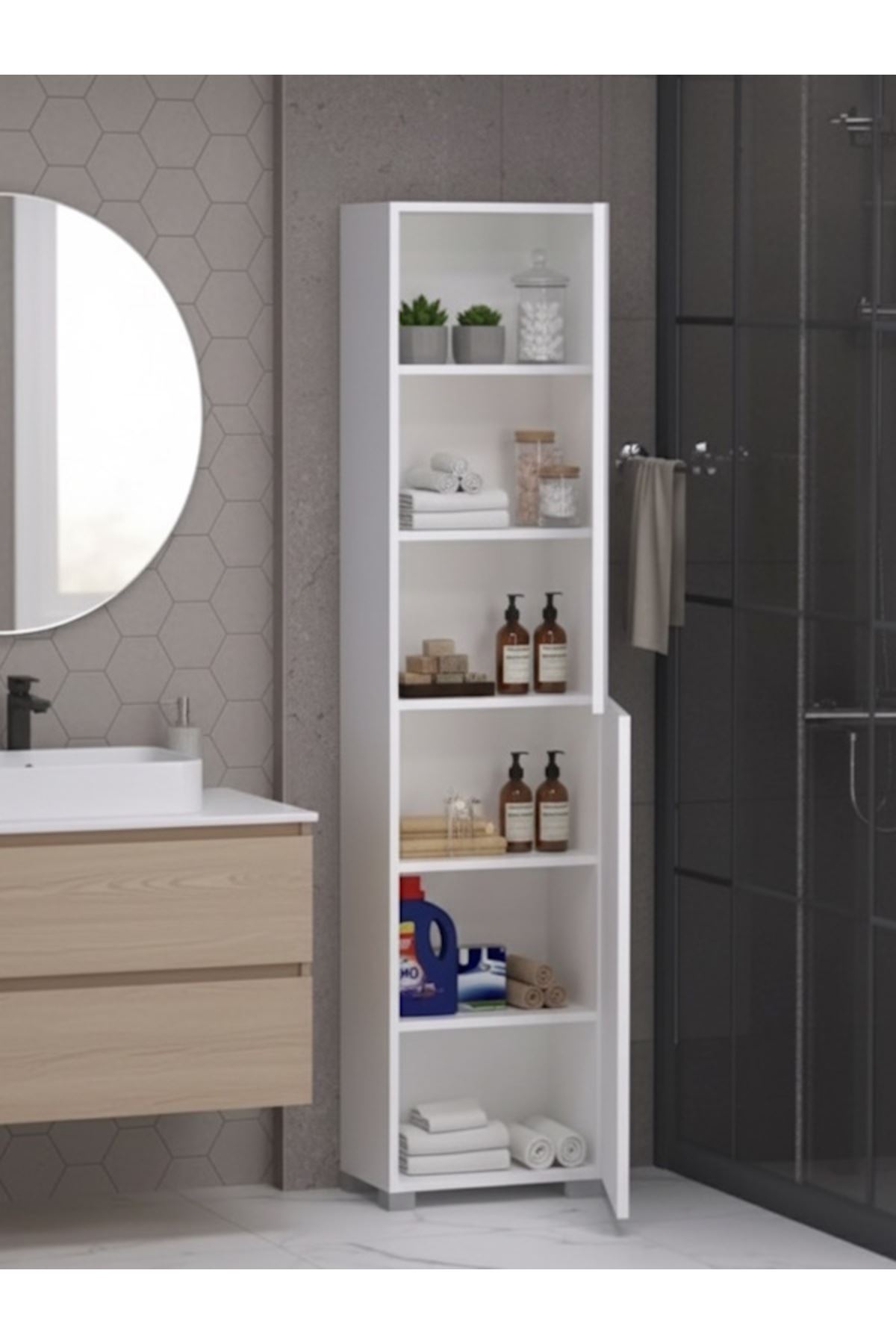 astana banyo boy dolap çok amaçlı kiler dolabı 40cm genişlik 25cm derinlik