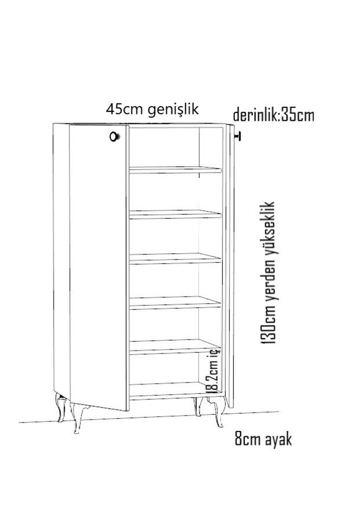 belgrad 45cm çok amaçlı kiler dolabı ayakkabılık