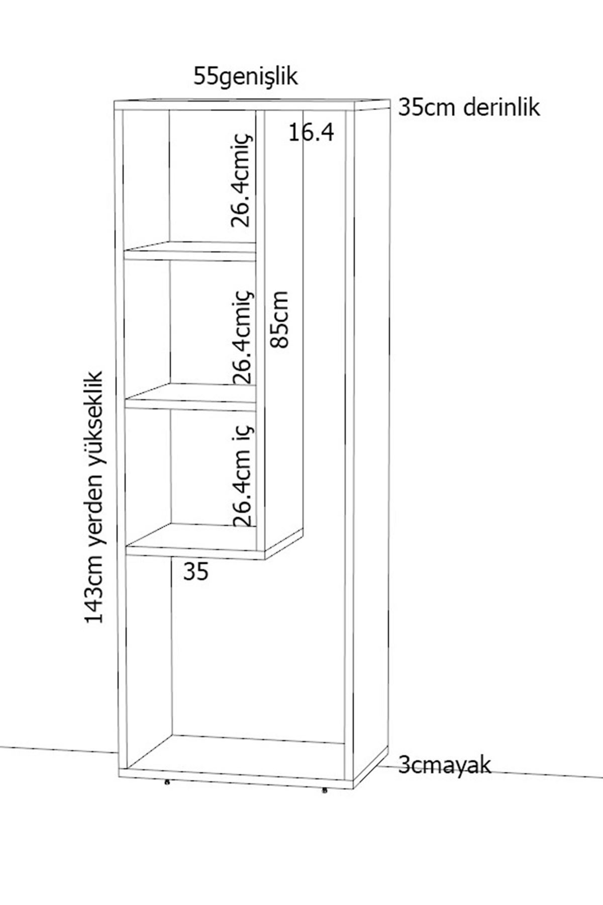 silifke banyo dolabı 2 kapaklı ayaklı