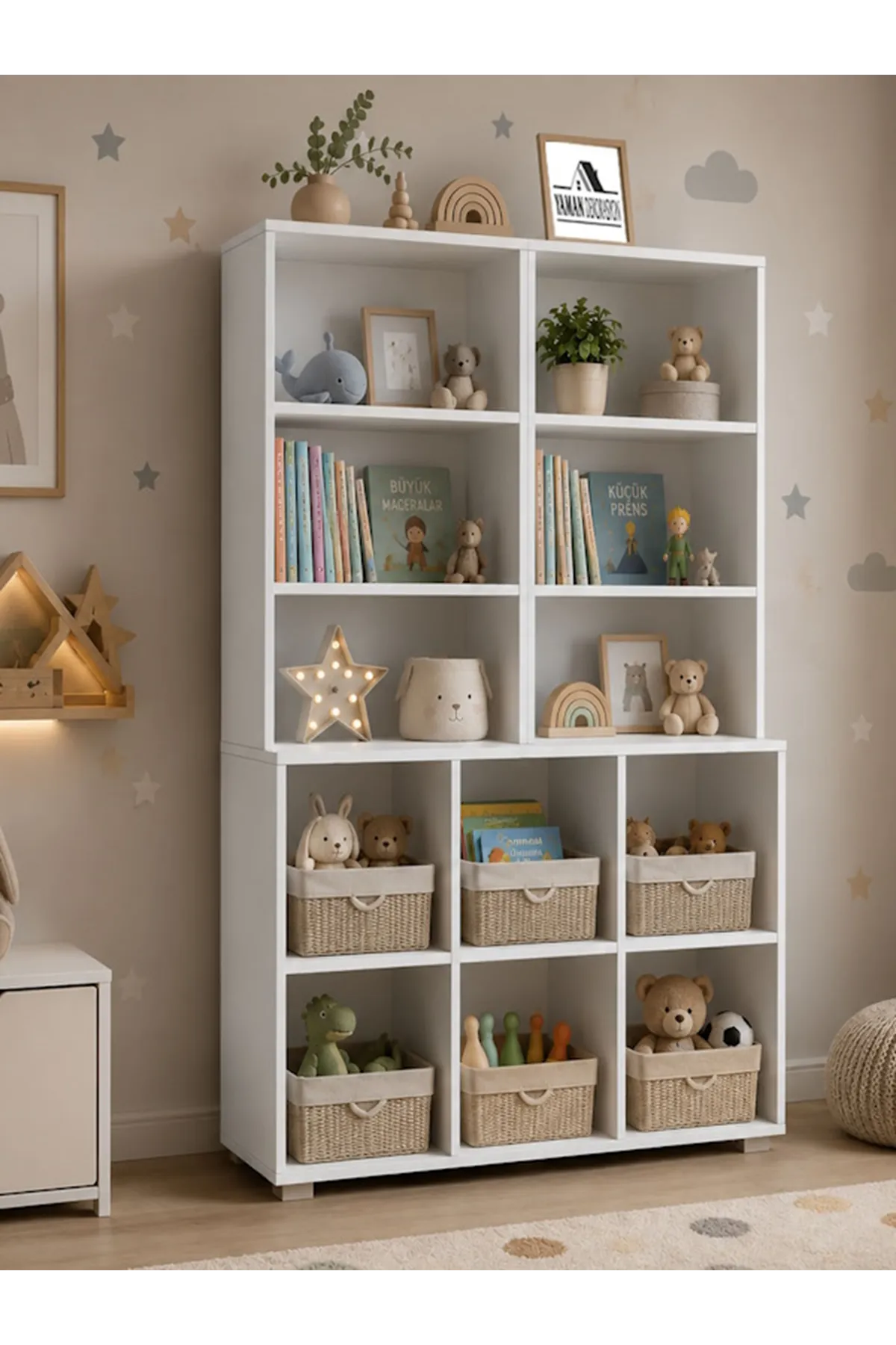 Amsterdam Modern Yatay Kitaplık&organizer&düzenleyici&çok Amaçlı Dolap