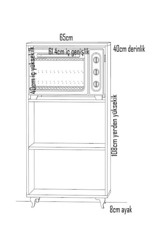 2 Kapaklı Braga Mini Fırın Ve Mikrodalga Dolabı