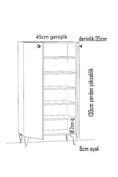 belgrad 45cm çok amaçlı kiler dolabı ayakkabılık