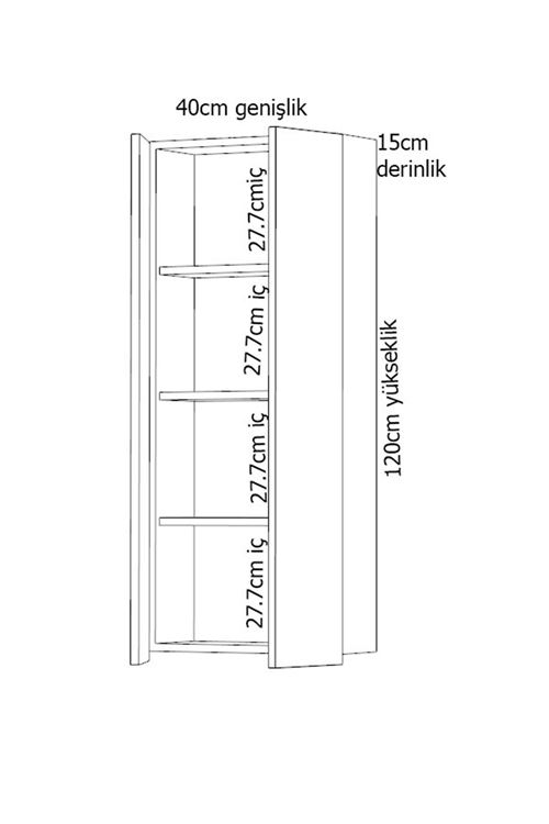 betis dar 120cm boy kulpsuz dolap