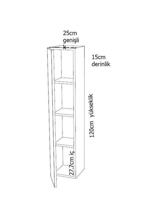 bafra dar uzun kullanışlı dolap