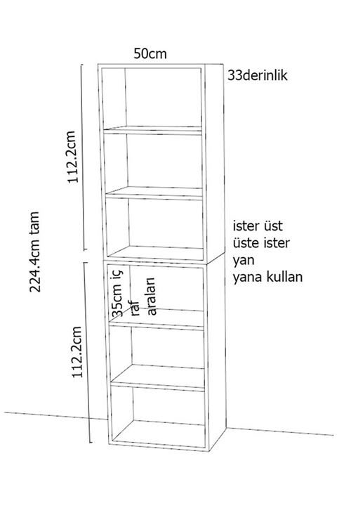 Kapaksız uzun dosya klasör ofis dolabı