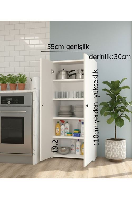 tiran kullanışlı bol raflı çok amaçlı dolap